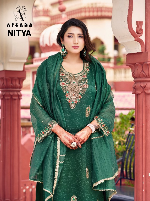 AFSANA NITYA WHOLESALE READYMADE SALSA CRUSH BEATS WORK 3 PCS COMBO SET SUITS ONLINE