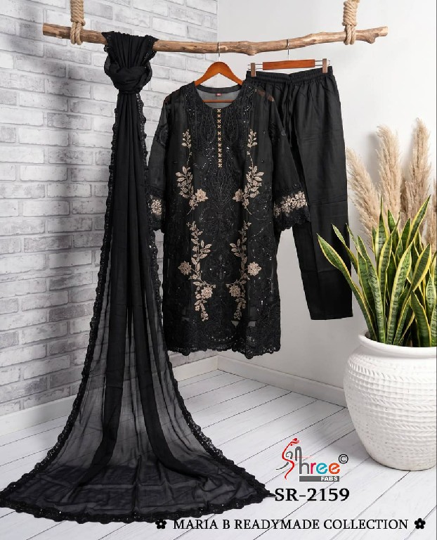 SHREE FABS R-2159 WHOLESALE READYMADE CRISTAL RAGGA CHIFFON MODERN STYLISH 3 PCS SUITS EXPORTER