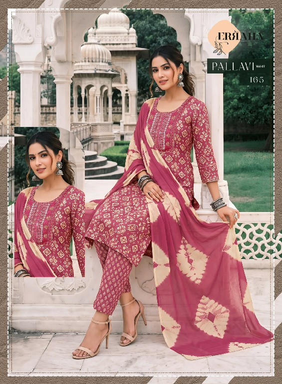 ERRAHA PALLAVI VOL 7 WHOLESALE READYMADE RAYON CAPSULE SHOP TRENDY STRAIGHT CUT 3 PCS SUITS FOR EXPORT