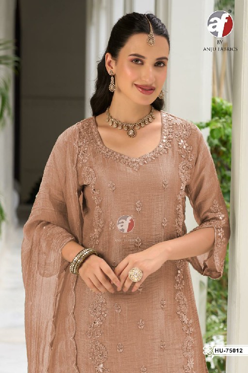 ANJU FAB D.NO HU 75009 TO 75012 WHOLESALE READYMADE SALSA TRENDY BEAUTIFUL 3 PCS COMBO SET SUITS EXPORTER