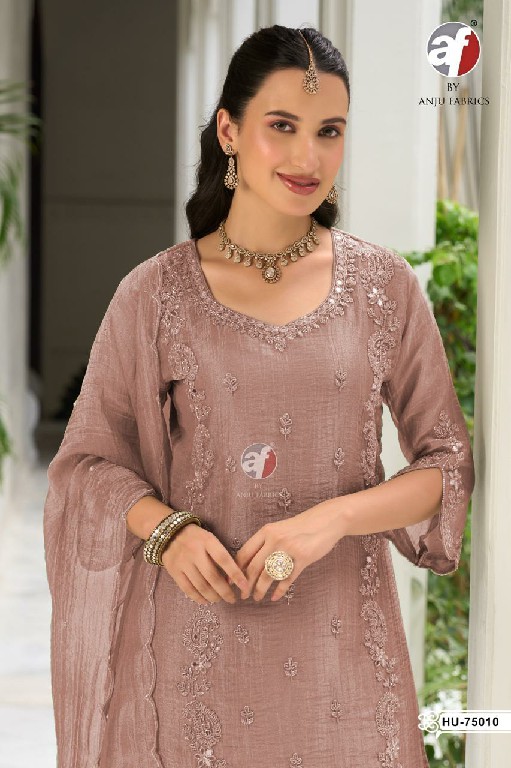 ANJU FAB D.NO HU 75009 TO 75012 WHOLESALE READYMADE SALSA TRENDY BEAUTIFUL 3 PCS COMBO SET SUITS EXPORTER
