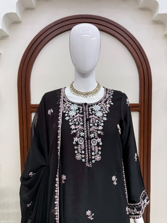 TEXTILEDEAL D.NO 6081 WHOLESALE READYMADE RAYON SATIN DESIGNER 3 PCS SUITS FOR EXPORT