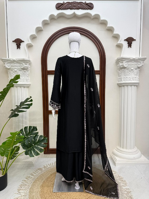 TEXTILEDEAL D.NO 6081 WHOLESALE READYMADE RAYON SATIN DESIGNER 3 PCS SUITS FOR EXPORT