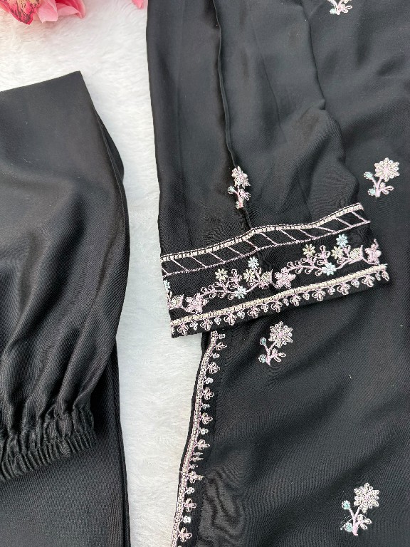 TEXTILEDEAL D.NO 6081 WHOLESALE READYMADE RAYON SATIN DESIGNER 3 PCS SUITS FOR EXPORT