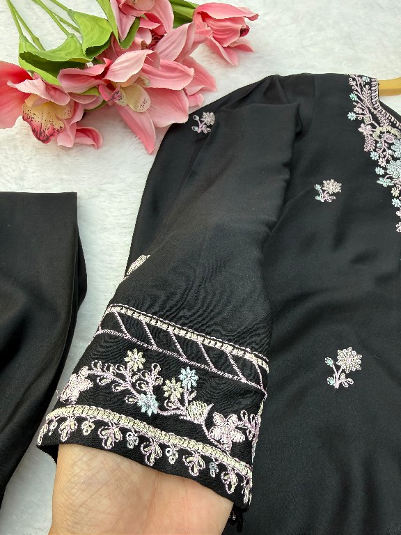 TEXTILEDEAL D.NO 6081 WHOLESALE READYMADE RAYON SATIN DESIGNER 3 PCS SUITS FOR EXPORT