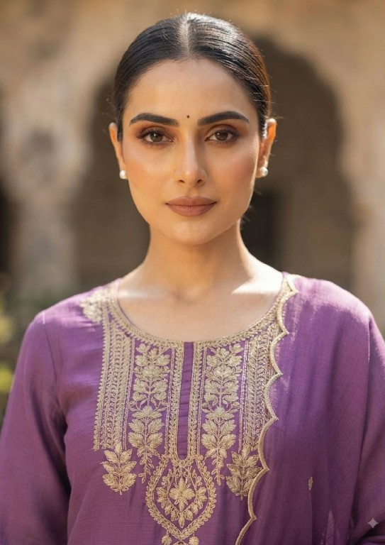 VITARA FASHION PRAGATI WHOLESALE READYMADE CRAPE SILK WITH HAND WORK 3 PCS COMBO SET SUITS EXPORTER