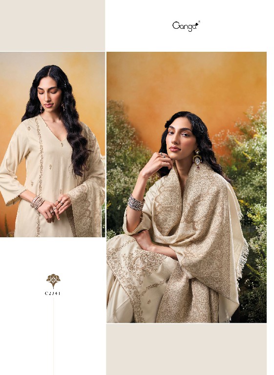 GANGA KRIDHA WHOLESALE PURE PASHMINA SOLID COLOR WINTER WEAR UNSTITCH SALWAR SUITS EXPORTER