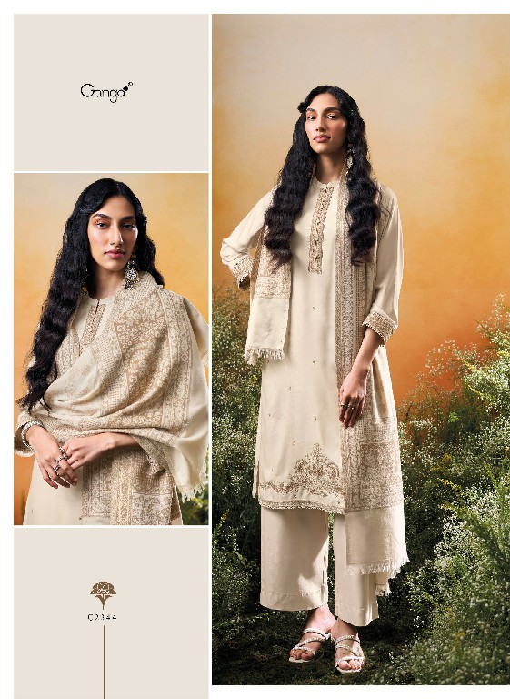 GANGA KRIDHA WHOLESALE PURE PASHMINA SOLID COLOR WINTER WEAR UNSTITCH SALWAR SUITS EXPORTER
