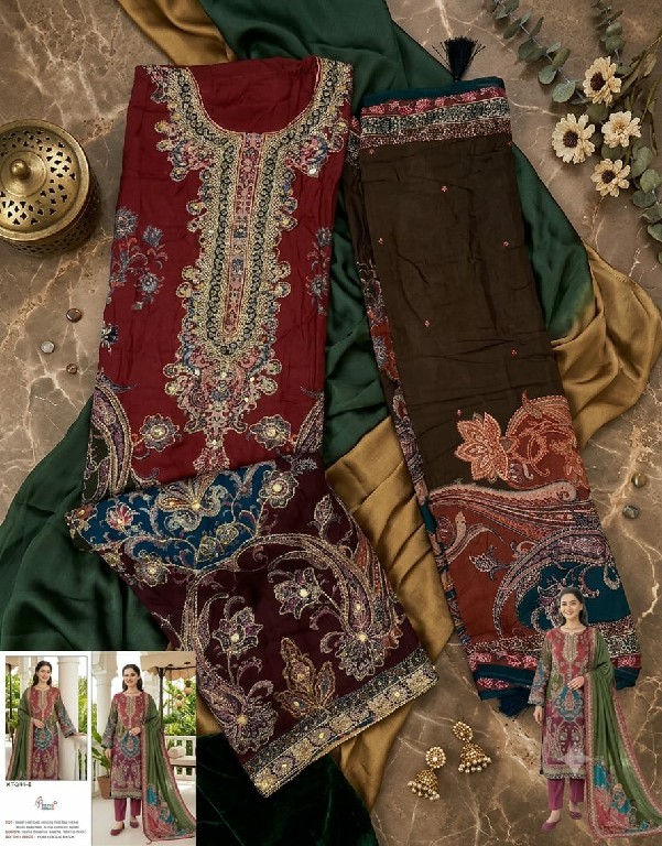 SHREE FABS D.NO KT-344 WHOLESALE VISCOSE MUSLIN BEAUTIFUL UNSTITCH SALWAR SUITS SUPPLIER