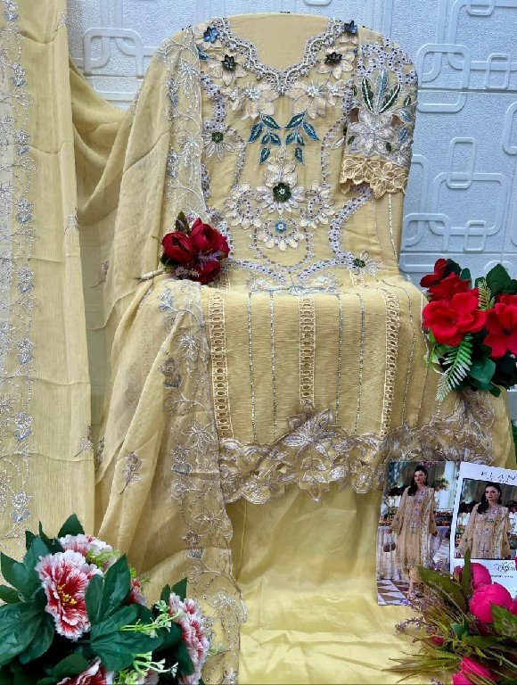 ELAN STUDIO D.NO E-67 WHOLESALE CHIFFON PAKISTANI HIT DESIGN UNSTITCH SALWAR SUITS EXPORTER