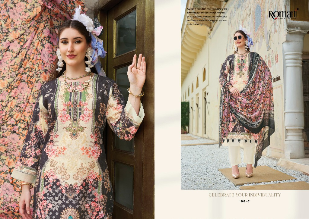 ROMANI NAFISA VOL 3 WHOLESALE SOFT COTTON EXCLUSIVE DESIGN UNSTITCH SALWAR SUITS SUPPLIER