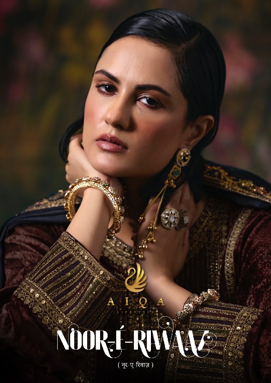 AIQA NOOR-E-RIWAAZ WHOLESALE VISCOSE VELVET WINTER SPECIAL UNSTITCH SALWAR KAMEEZ ONLINE