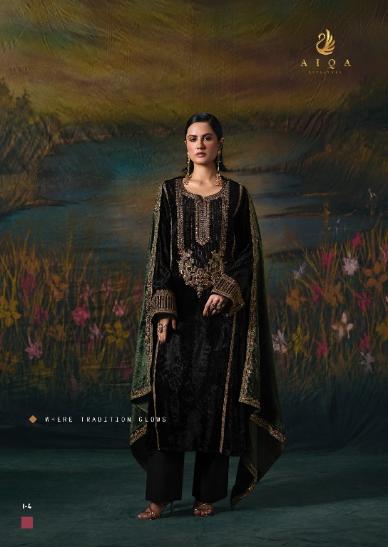AIQA NOOR-E-RIWAAZ WHOLESALE VISCOSE VELVET WINTER SPECIAL UNSTITCH SALWAR KAMEEZ ONLINE