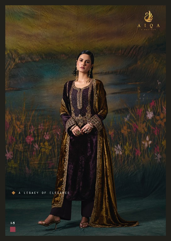 AIQA NOOR-E-RIWAAZ WHOLESALE VISCOSE VELVET WINTER SPECIAL UNSTITCH SALWAR KAMEEZ ONLINE