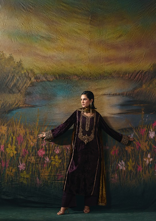 AIQA NOOR-E-RIWAAZ WHOLESALE VISCOSE VELVET WINTER SPECIAL UNSTITCH SALWAR KAMEEZ ONLINE