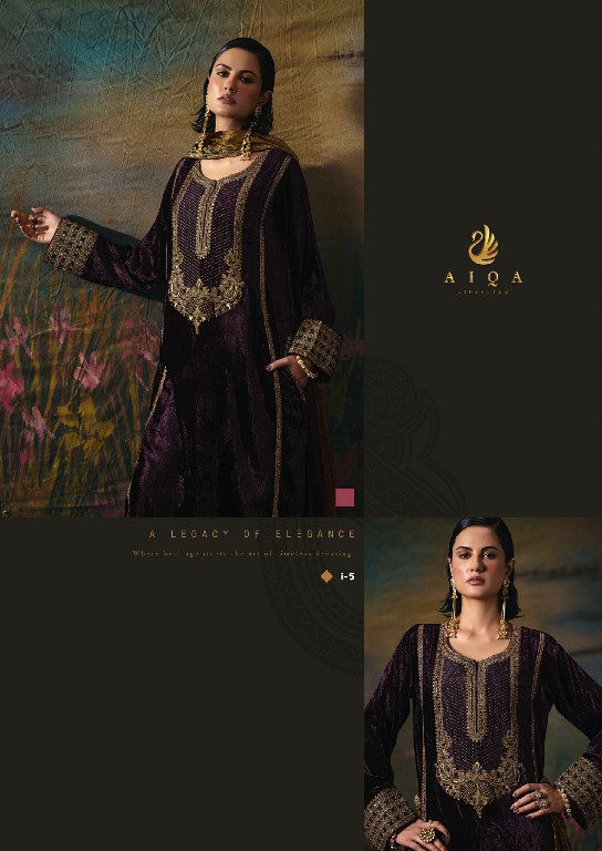 AIQA NOOR-E-RIWAAZ WHOLESALE VISCOSE VELVET WINTER SPECIAL UNSTITCH SALWAR KAMEEZ ONLINE
