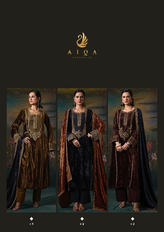 AIQA NOOR-E-RIWAAZ WHOLESALE VISCOSE VELVET WINTER SPECIAL UNSTITCH SALWAR KAMEEZ ONLINE