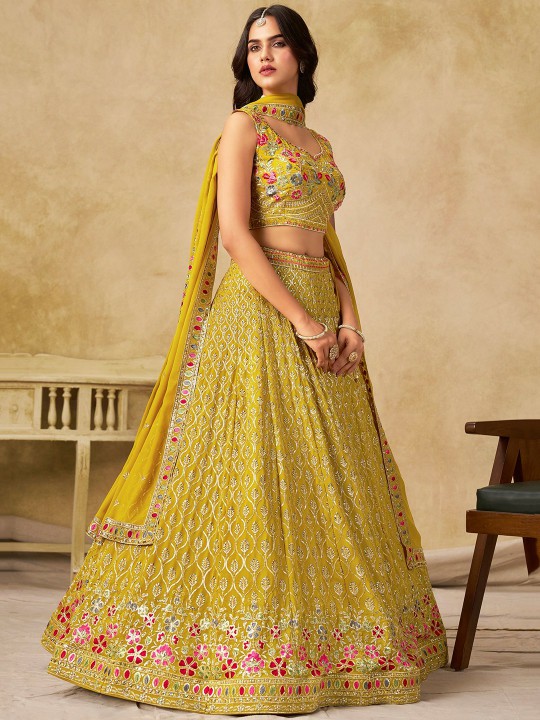 TEXTILEDEAL D.NO 209-D WHOLESALE GEORGETTE FESTIVE WEAR LEHENGA CHOLI FOR EXPORT