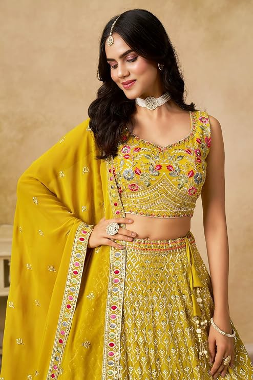 TEXTILEDEAL D.NO 209-D WHOLESALE GEORGETTE FESTIVE WEAR LEHENGA CHOLI FOR EXPORT