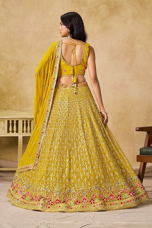 TEXTILEDEAL D.NO 209-D WHOLESALE GEORGETTE FESTIVE WEAR LEHENGA CHOLI FOR EXPORT