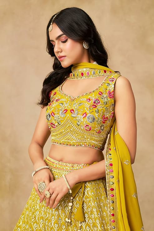 TEXTILEDEAL D.NO 209-D WHOLESALE GEORGETTE FESTIVE WEAR LEHENGA CHOLI FOR EXPORT