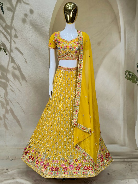 TEXTILEDEAL D.NO 209-D WHOLESALE GEORGETTE FESTIVE WEAR LEHENGA CHOLI FOR EXPORT