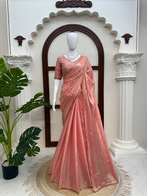 TEXTILEDEAL D.NO KD-648 WHOLESALE FENDY SILK HEAVY HAND WORK DESIGNER SAREES FOR WOMEN SUPPLIER