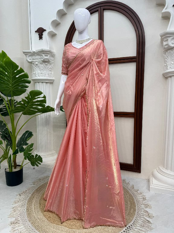 TEXTILEDEAL D.NO KD-648 WHOLESALE FENDY SILK HEAVY HAND WORK DESIGNER SAREES FOR WOMEN SUPPLIER