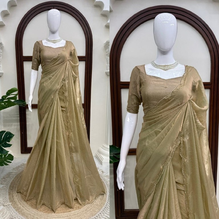 TEXTILEDEAL D.NO KD-648 WHOLESALE FENDY SILK HEAVY HAND WORK DESIGNER SAREES FOR WOMEN SUPPLIER