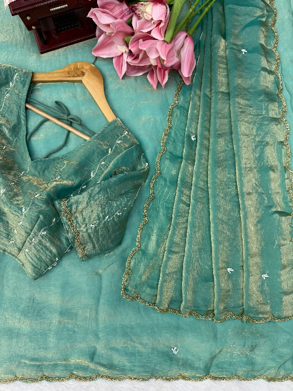 TEXTILEDEAL D.NO KD-648 WHOLESALE FENDY SILK HEAVY HAND WORK DESIGNER SAREES FOR WOMEN SUPPLIER