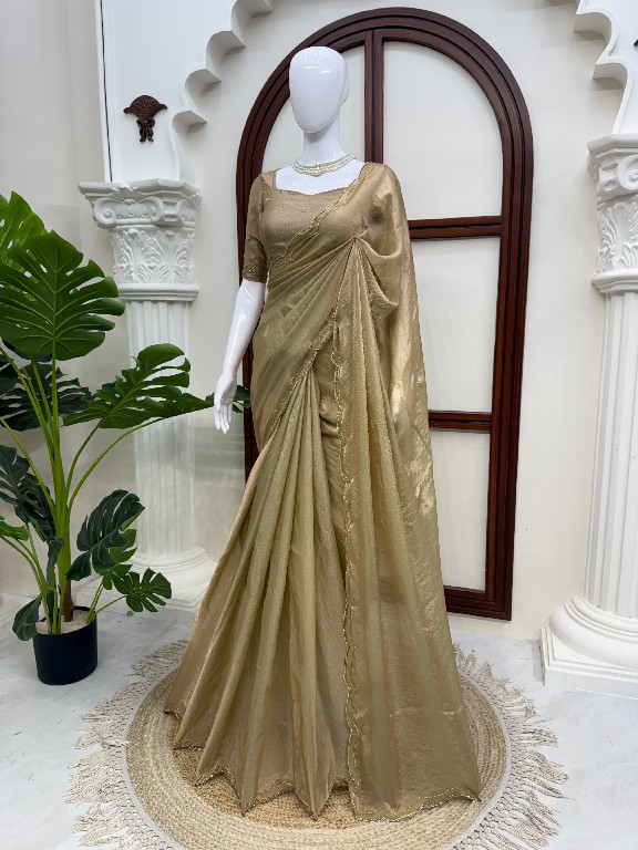 TEXTILEDEAL D.NO KD-648 WHOLESALE FENDY SILK HEAVY HAND WORK DESIGNER SAREES FOR WOMEN SUPPLIER