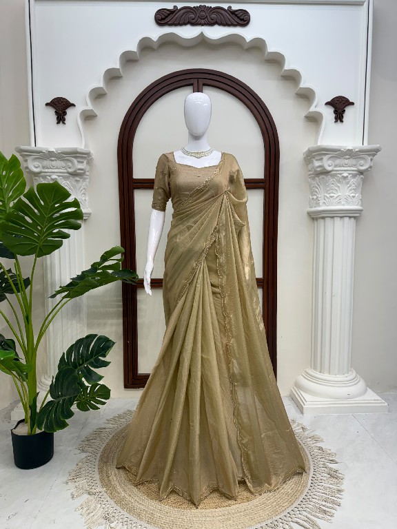 TEXTILEDEAL D.NO KD-648 WHOLESALE FENDY SILK HEAVY HAND WORK DESIGNER SAREES FOR WOMEN SUPPLIER