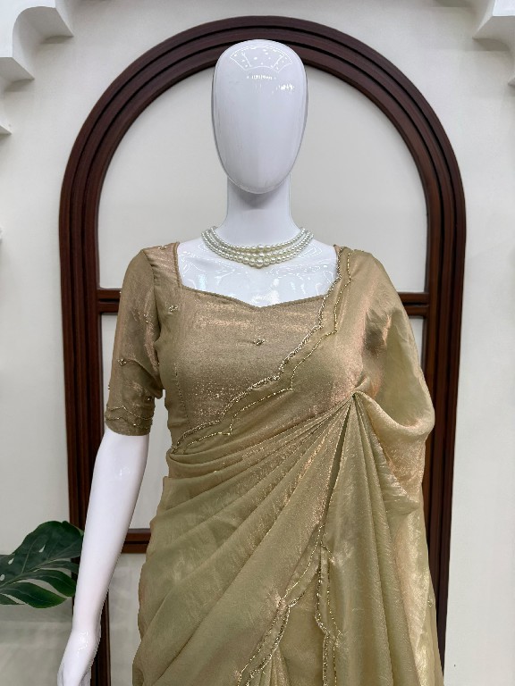 TEXTILEDEAL D.NO KD-648 WHOLESALE FENDY SILK HEAVY HAND WORK DESIGNER SAREES FOR WOMEN SUPPLIER