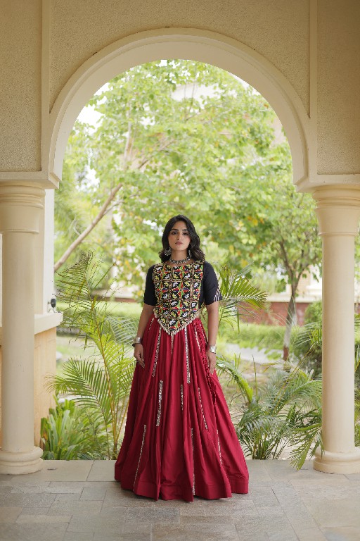 TEXTILEDEAL D.NO LW-7185 WHOLESALE READYMADE RAYON WITH WORK NAVRATRI STYLE LEHENGA CHOLI FOR EXPORT
