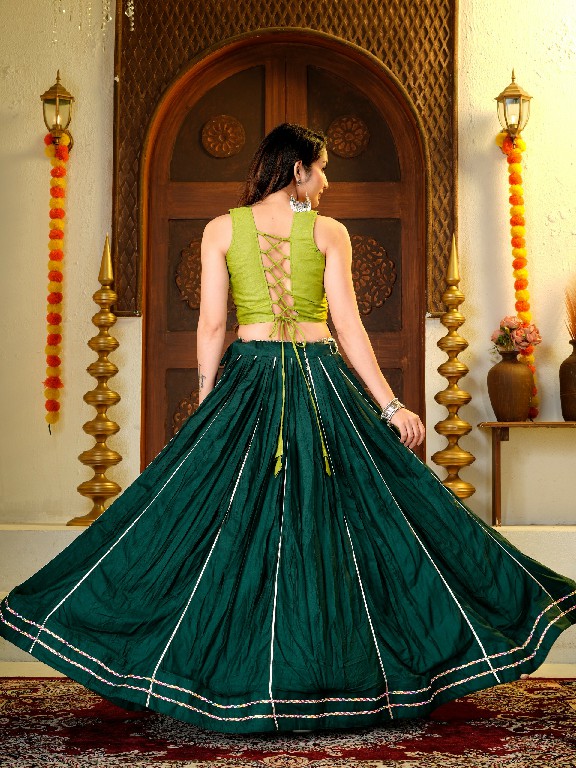 TEXTILEDEAL D.NO KD-17 WHOLESALE PURE COTTON FULLY STITCHED MODERN NAVRATRI LEHENGA CHOLI FOR EXPORT