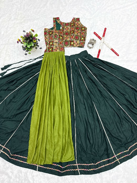 TEXTILEDEAL D.NO KD-17 WHOLESALE PURE COTTON FULLY STITCHED MODERN NAVRATRI LEHENGA CHOLI FOR EXPORT
