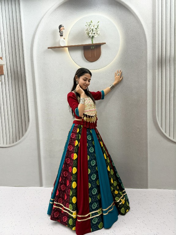 SHREE RAM CREATION D.NO 199 WHOLESALE READYMADE PURE COTTON NAVRATRI SPECIAL LEHENGA CHOLI FOR EXPORT