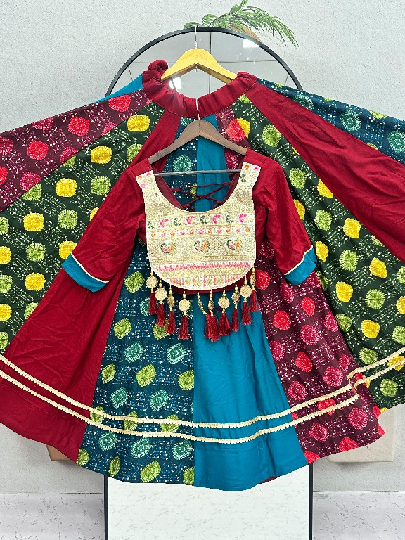 SHREE RAM CREATION D.NO 199 WHOLESALE READYMADE PURE COTTON NAVRATRI SPECIAL LEHENGA CHOLI FOR EXPORT