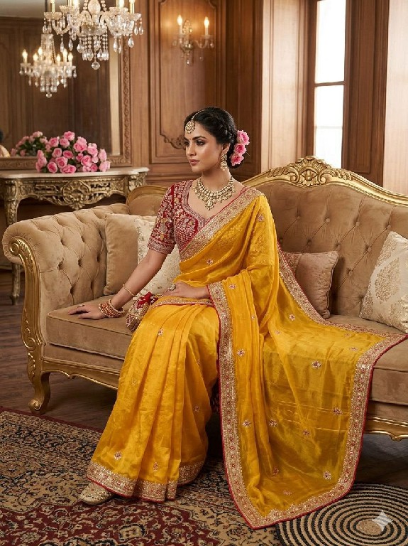 TEXTILEDEAL PRESENT SABYASACHI INSPIRED SPACE SILK BEAUTIFUL SAREES FOR WOMEN EXPORTER