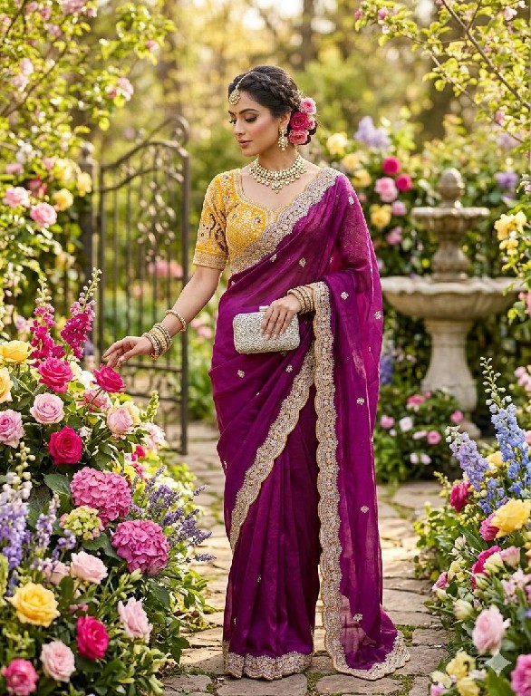 TEXTILEDEAL PRESENT SABYASACHI INSPIRED SPACE SILK BEAUTIFUL SAREES FOR WOMEN EXPORTER
