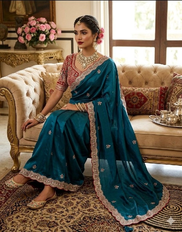 TEXTILEDEAL PRESENT SABYASACHI INSPIRED SPACE SILK BEAUTIFUL SAREES FOR WOMEN EXPORTER