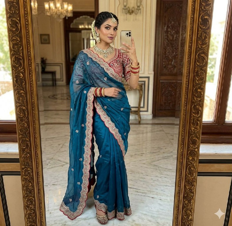 TEXTILEDEAL PRESENT SABYASACHI INSPIRED SPACE SILK BEAUTIFUL SAREES FOR WOMEN EXPORTER