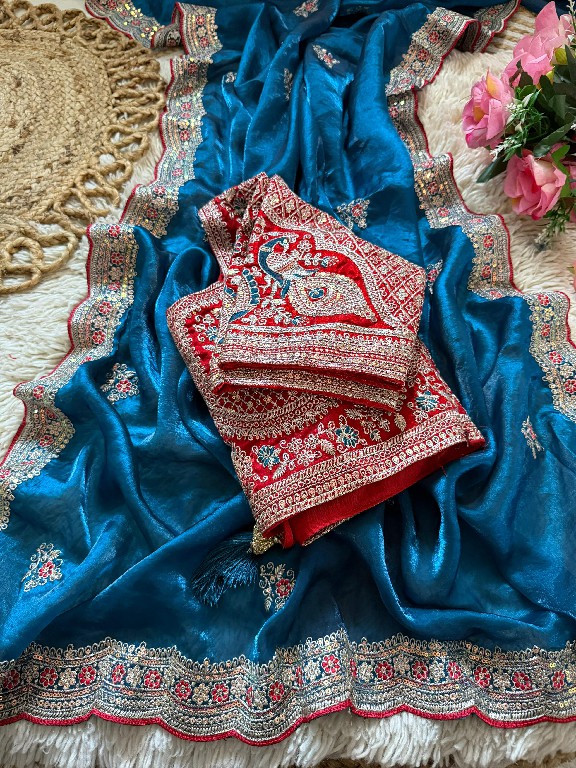 TEXTILEDEAL PRESENT SABYASACHI INSPIRED SPACE SILK BEAUTIFUL SAREES FOR WOMEN EXPORTER