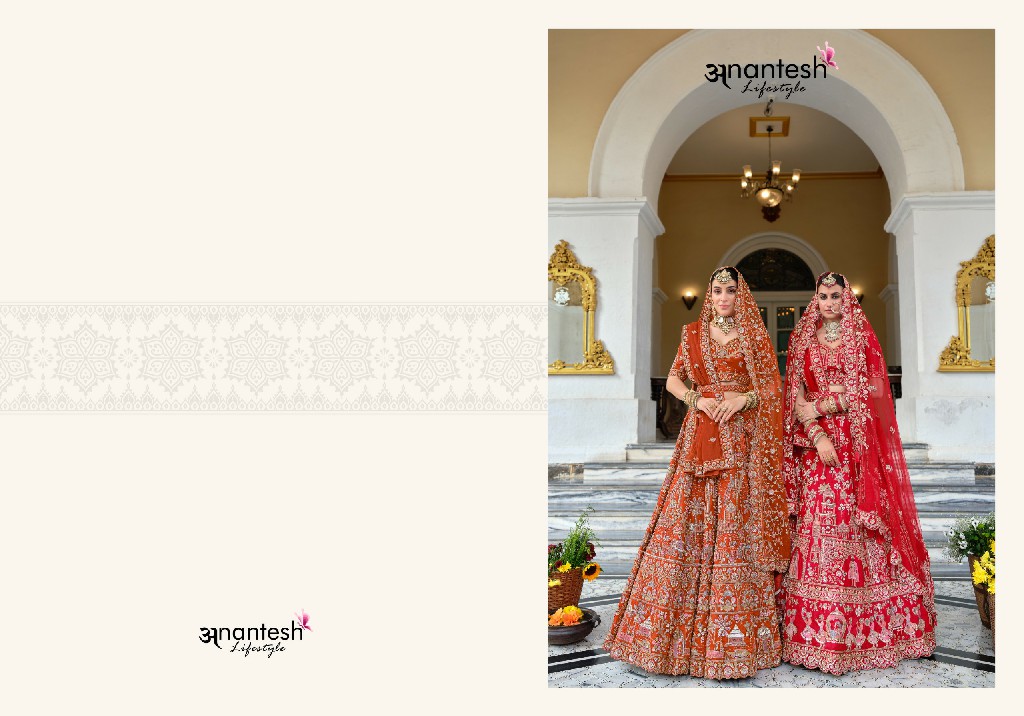ANANTESH LIFESTYLE WEDDING BRIDE VOL 4 WHOLESALE READYMADE PREMIUM SILK WITH WORK BRIDAL WEAR LEHENGA CHOLI FOR EXPORT