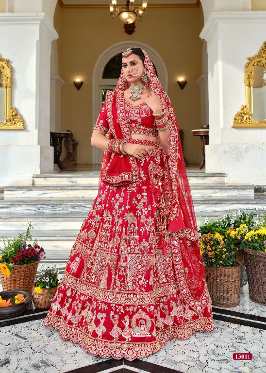 ANANTESH LIFESTYLE WEDDING BRIDE VOL 4 WHOLESALE READYMADE PREMIUM SILK WITH WORK BRIDAL WEAR LEHENGA CHOLI FOR EXPORT