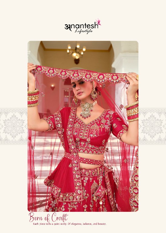 ANANTESH LIFESTYLE WEDDING BRIDE VOL 4 WHOLESALE READYMADE PREMIUM SILK WITH WORK BRIDAL WEAR LEHENGA CHOLI FOR EXPORT