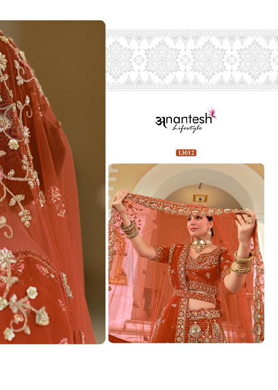 ANANTESH LIFESTYLE WEDDING BRIDE VOL 4 WHOLESALE READYMADE PREMIUM SILK WITH WORK BRIDAL WEAR LEHENGA CHOLI FOR EXPORT