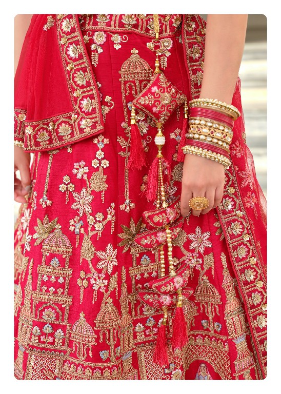 ANANTESH LIFESTYLE WEDDING BRIDE VOL 4 WHOLESALE READYMADE PREMIUM SILK WITH WORK BRIDAL WEAR LEHENGA CHOLI FOR EXPORT
