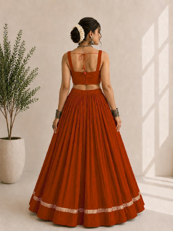TEXTILEDEAL D.NO SKU-7106 WHOLESALE READYMADE ROMAN SILK BEAUTIFUL FLARED NAVRATRI CHANIYA CHOLI FOR EXPORT