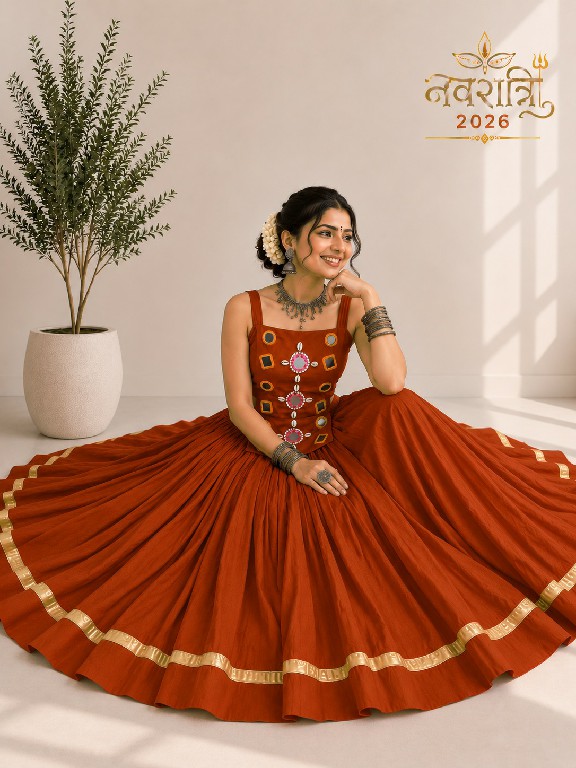 TEXTILEDEAL D.NO SKU-7106 WHOLESALE READYMADE ROMAN SILK BEAUTIFUL FLARED NAVRATRI CHANIYA CHOLI FOR EXPORT